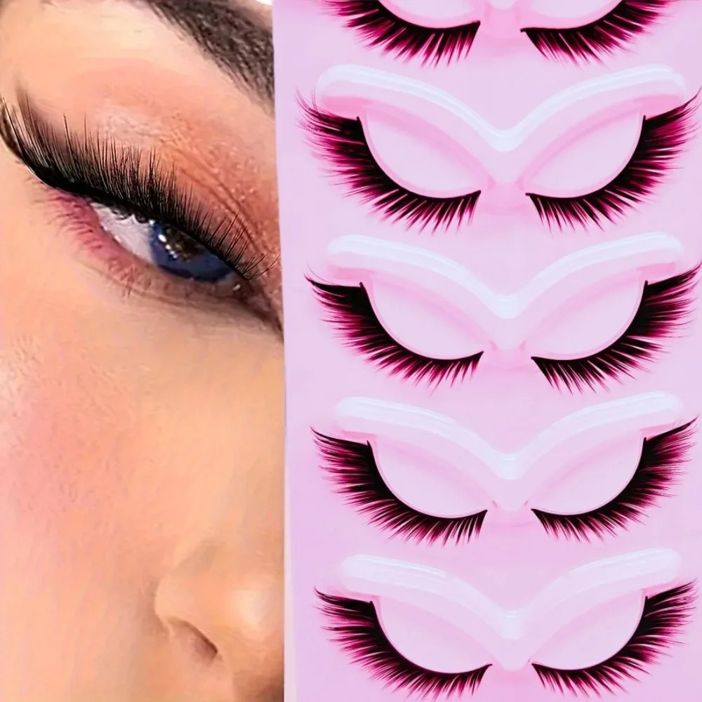 Eyelash Extension Cat Eye - 5 أزواج من الرموش الصناعية ذات