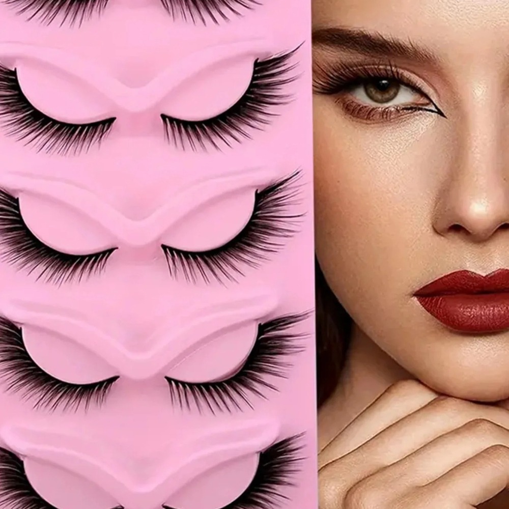 5 أزواج من الرموش الصناعية ذات - مراجعة Eyelash Extension Cat Eye وسعره