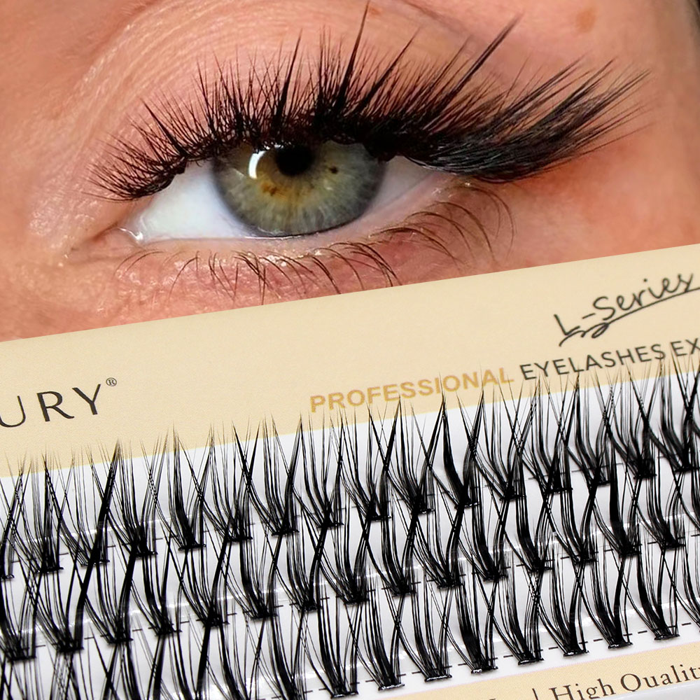 60 قطعة رموش صناعية طبيعية 30D - مراجعة Eyelash Extension Cat Eye وسعره