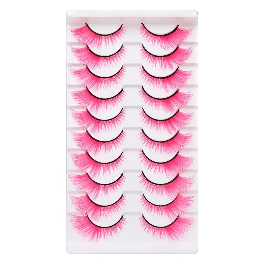 10 أزواج مظهر دراماتيكي رموش م - مراجعة Eyelash Extension Cat Eye وسعره
