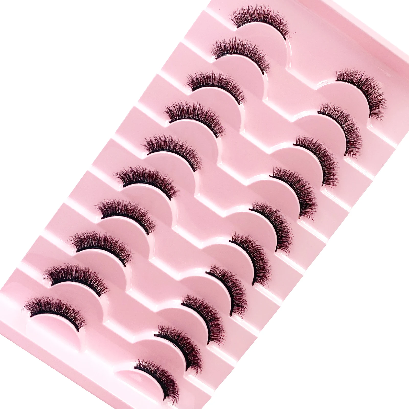 نصف جلدة 10 أزواج نصف جلدة لين - مراجعة Eyelash Extension Cat Eye وسعره