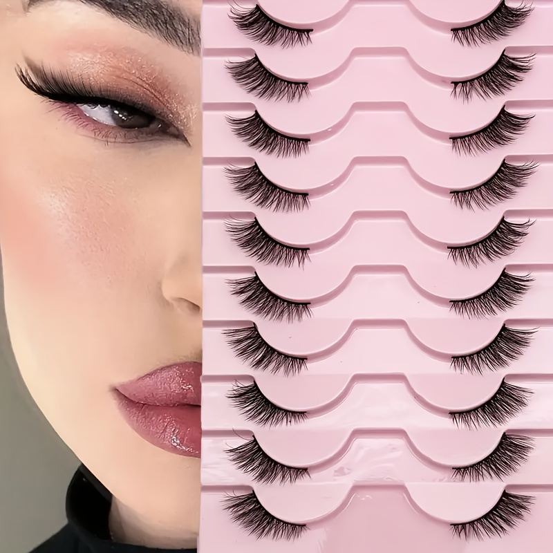 10 أزواج من الرموش الطبيعية ال - مراجعة Eyelash Extension Cat Eye وسعره