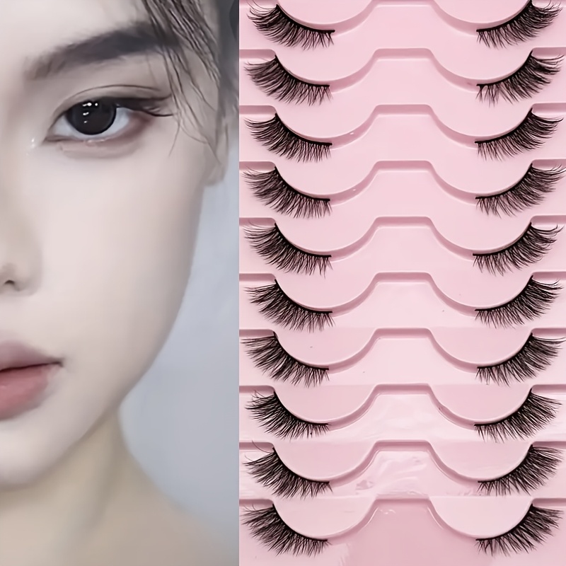 10 أزواج من الرموش الطبيعية ال - مراجعة Eyelash Extension Cat Eye وسعره