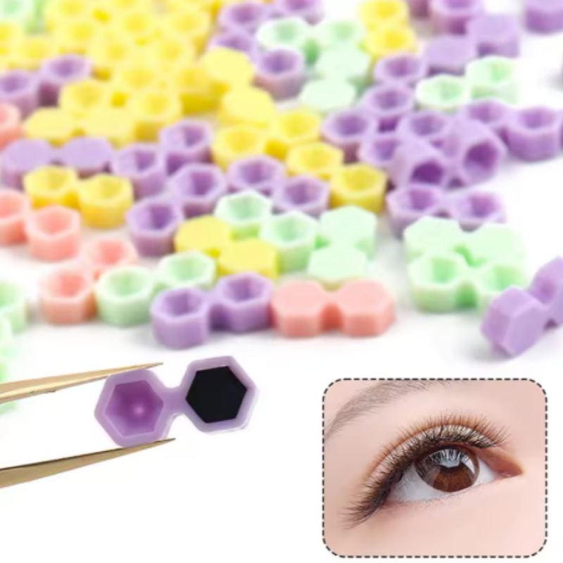 أكواب لاصق الرموش بفتحتين على  - مراجعة Eyelash Extension Maps وسعره