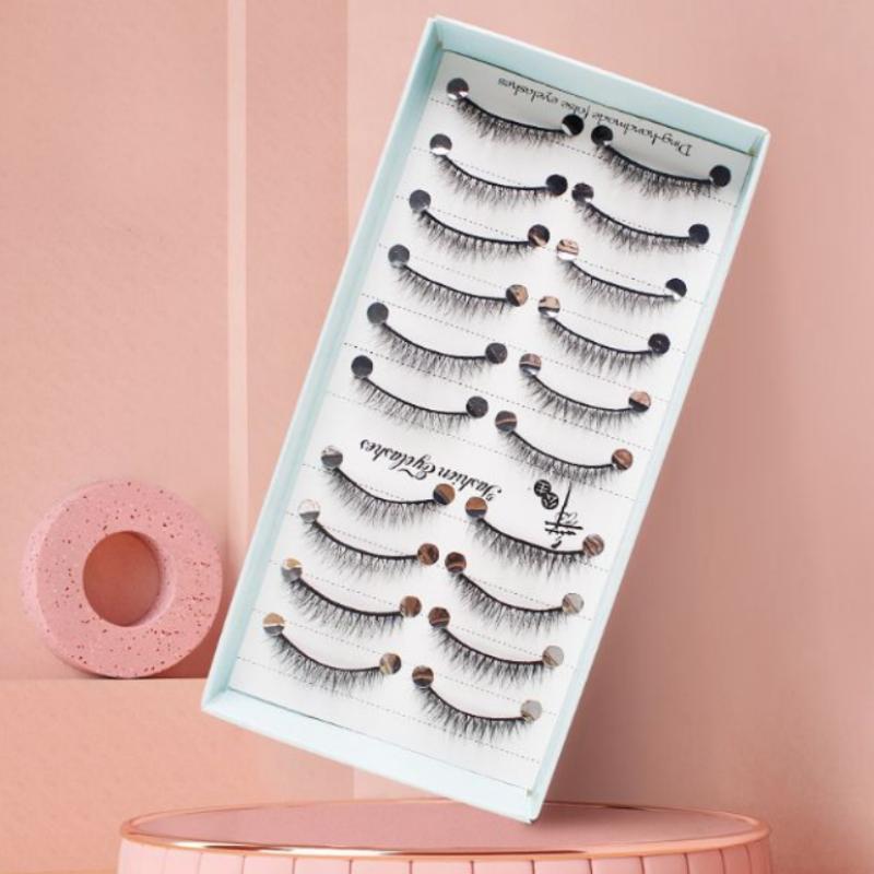 10 أزواج من الرموش الصناعية ال - مراجعة Eyelash Extension Cat Eye وسعره